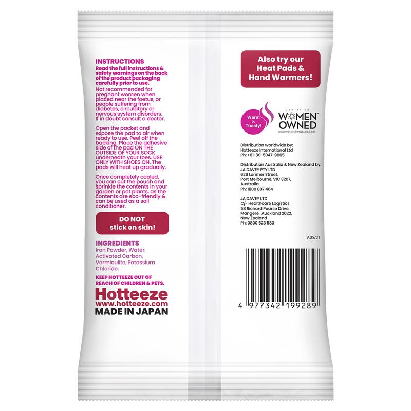 Hotteeze Feet Pads- 5 Pairs