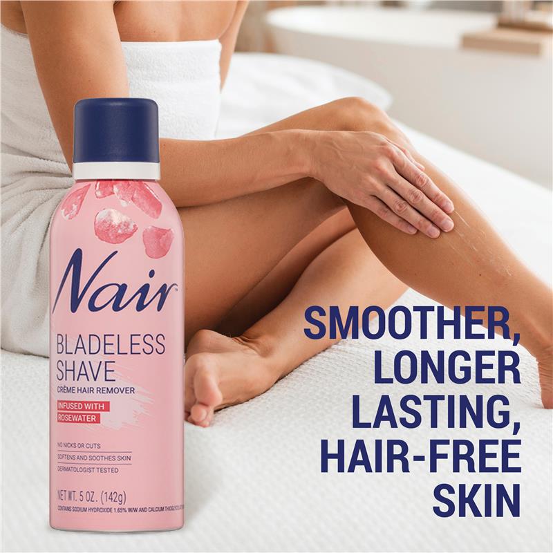 Nair Bladeless Shave Rosewater 142g