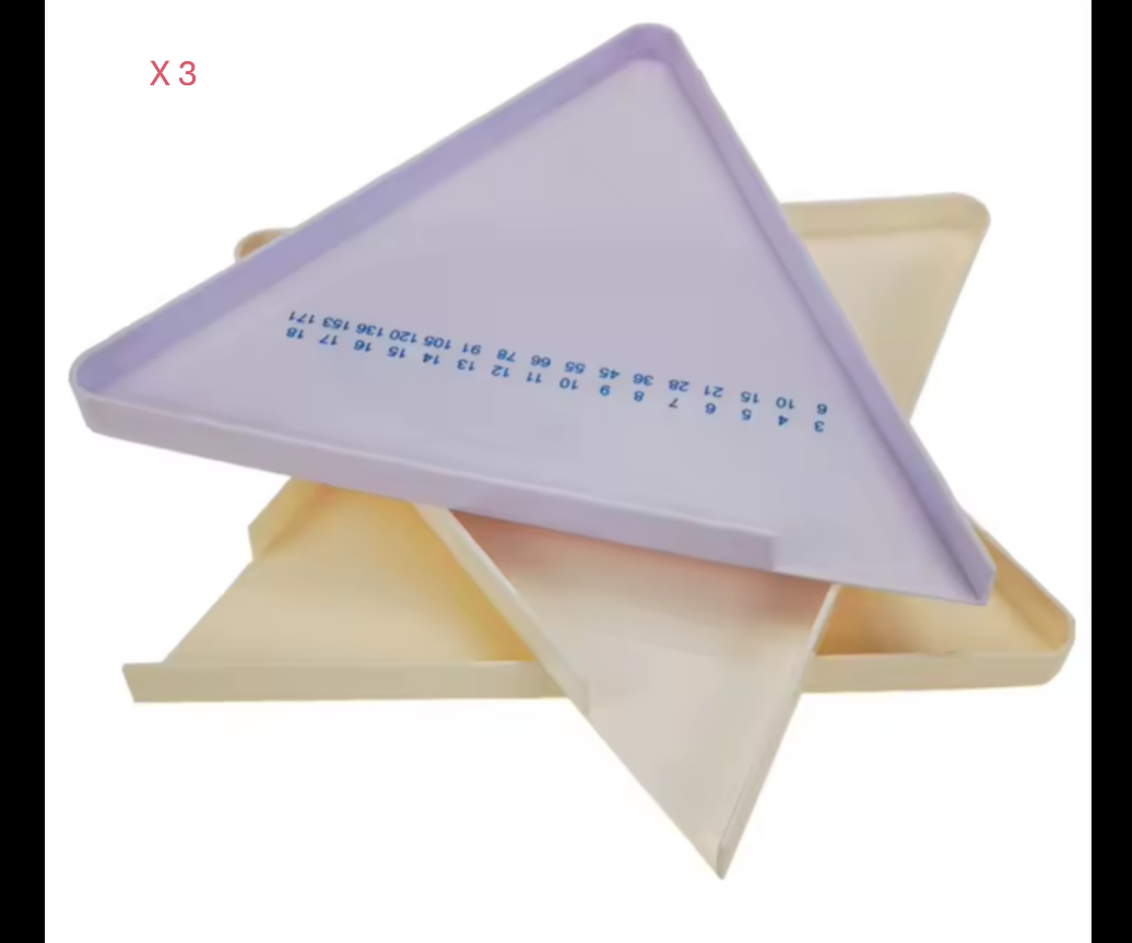 Triangle Pill Dispenser Counting Tray Pill Box