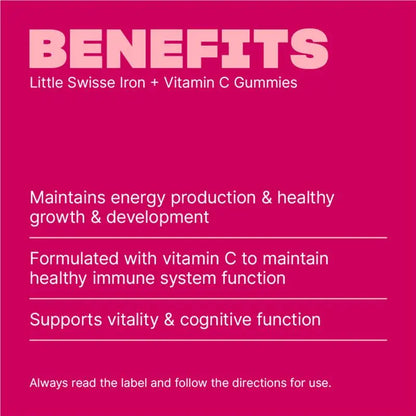 Little Swisse Iron + Vit C Gummies 40 Pack