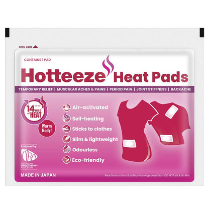 Hotteeze Heat Pads Pain Relief Patches for Period, Back and Shoulder pain 10 Pack