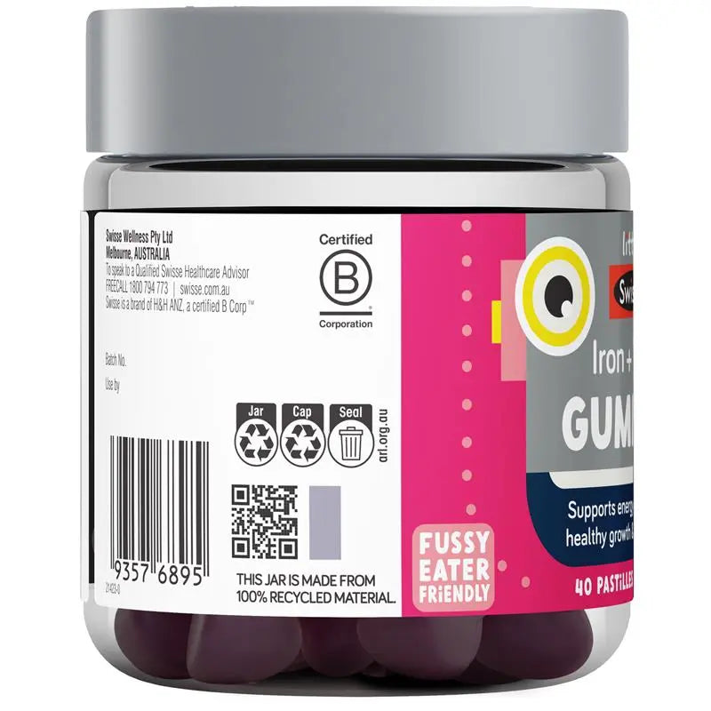 Little Swisse Iron + Vit C Gummies 40 Pack