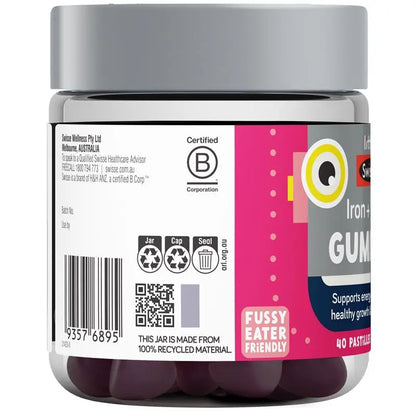 Little Swisse Iron + Vit C Gummies 40 Pack