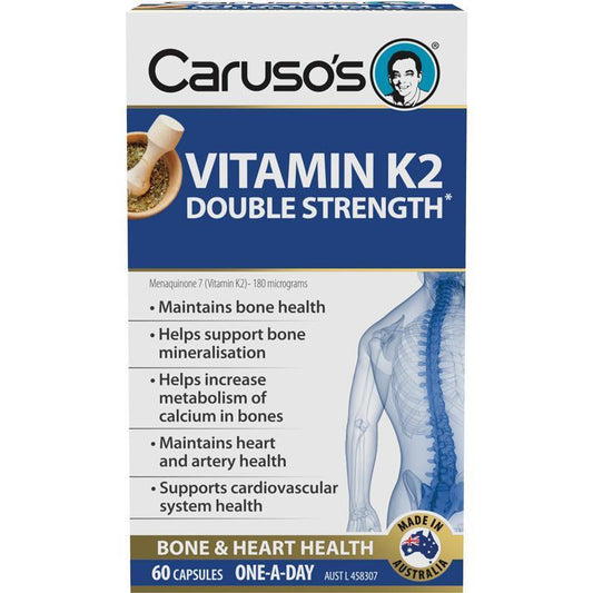 Caruso's Vitamin K2 Double Strength 60 Capsules