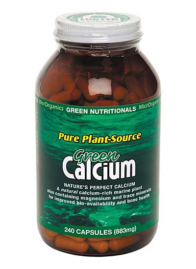 MicrOrganics Green Nutritionals Pure Plant-Source Green Calcium 240 Capsules