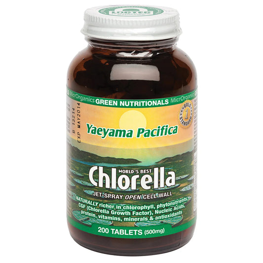 MicrOrganics Green Nutritionals Yaeyama Pacifica Chlorella 500mg 200 Tablets