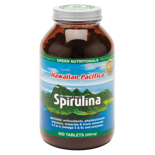 MicrOrganics Green Nutritionals Hawaiian Pacifica Spirulina 500 Tablets