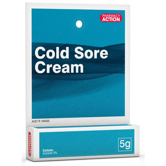 4x Cold Sore Cream Pharmacy Action (Same as Zovirax )