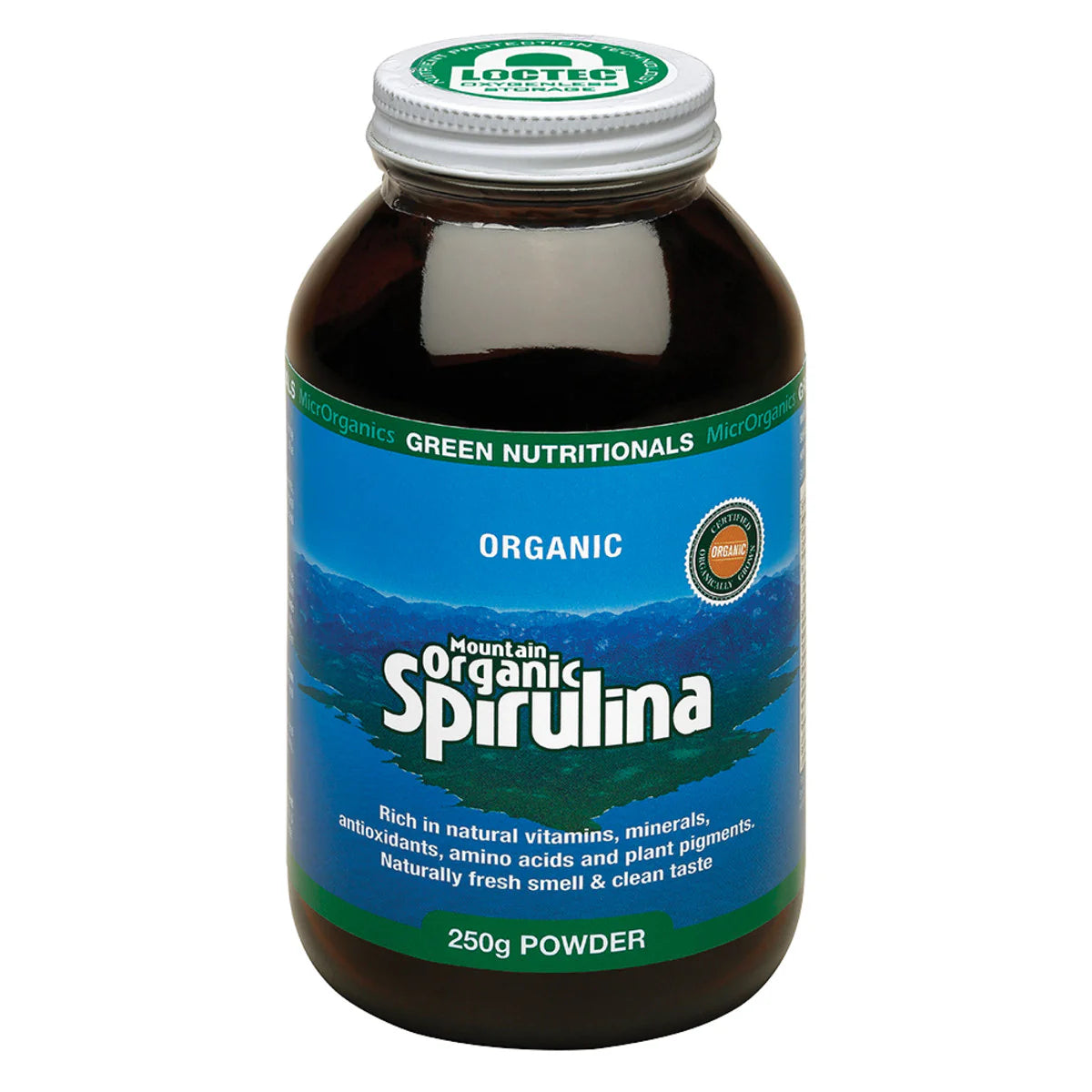 MicrOrganics Green Nutritionals Mountain Organic Spirulina Powder 250g