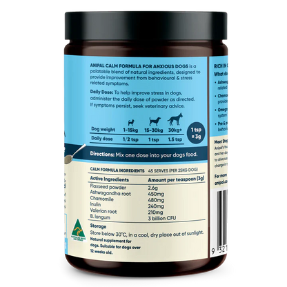 Anipal Calm Formula for Anxious Dogs 135G