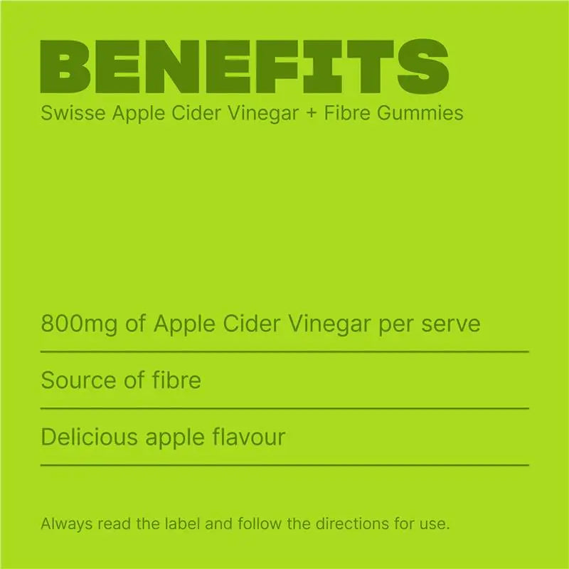 Swisse Apple Cider Vinegar + Fibre Gummies 45 Pk