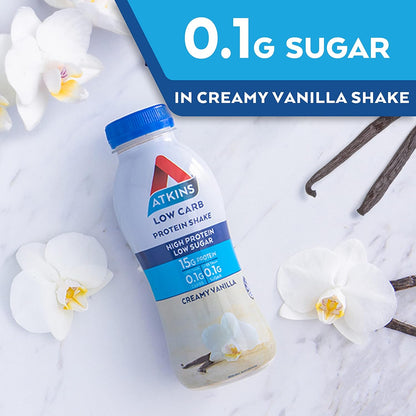 Atkins ready to drink 330ml  Protein Shake Vanilla x 6