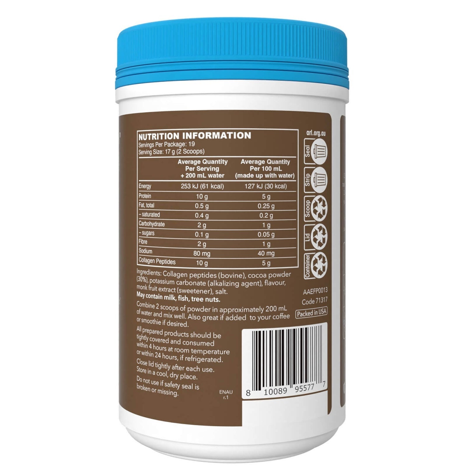 VITAL PROTEINS COLLAGEN PEPTIDES CHOCOLATE 329G