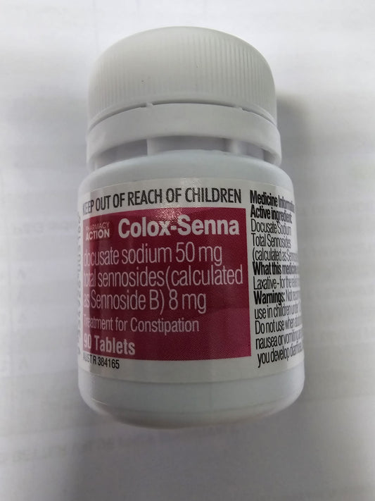 Pharmacy action laxative with colox-Senna 90 tablets