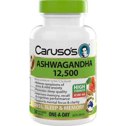 Caruso’s Ashwagandha 12,500 50 Tablets