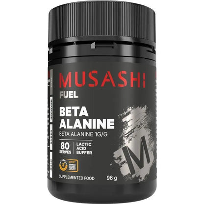 Musashi Beta Alanine 120g Oral Powder Unflavoured 1200mg Lactic Acid Buffer