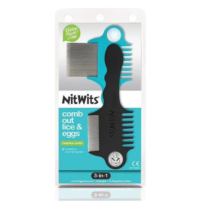 NitWits Head Lice Comb X 2