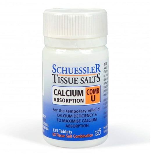 Schuessler Tissue Salts Comb U Calcium Absorption 125 Tablets "expiry 09/2025"