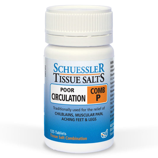 Schuessler Tissue Salts 125 Tablets – Comb P – Poor Circulation