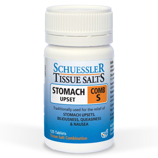 Schuessler Tissue Salts 125 Tablets – Comb S – Stomach Upset "EXPIRY 08/2025"
