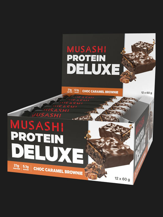 Musashi Deluxe Protein 12 x 60g Bars Delicious Protein Bar Quick Snack