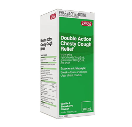 Pharmacy Action Double Action Chesty Cough Relief 200 Ml - Myaussiechemist