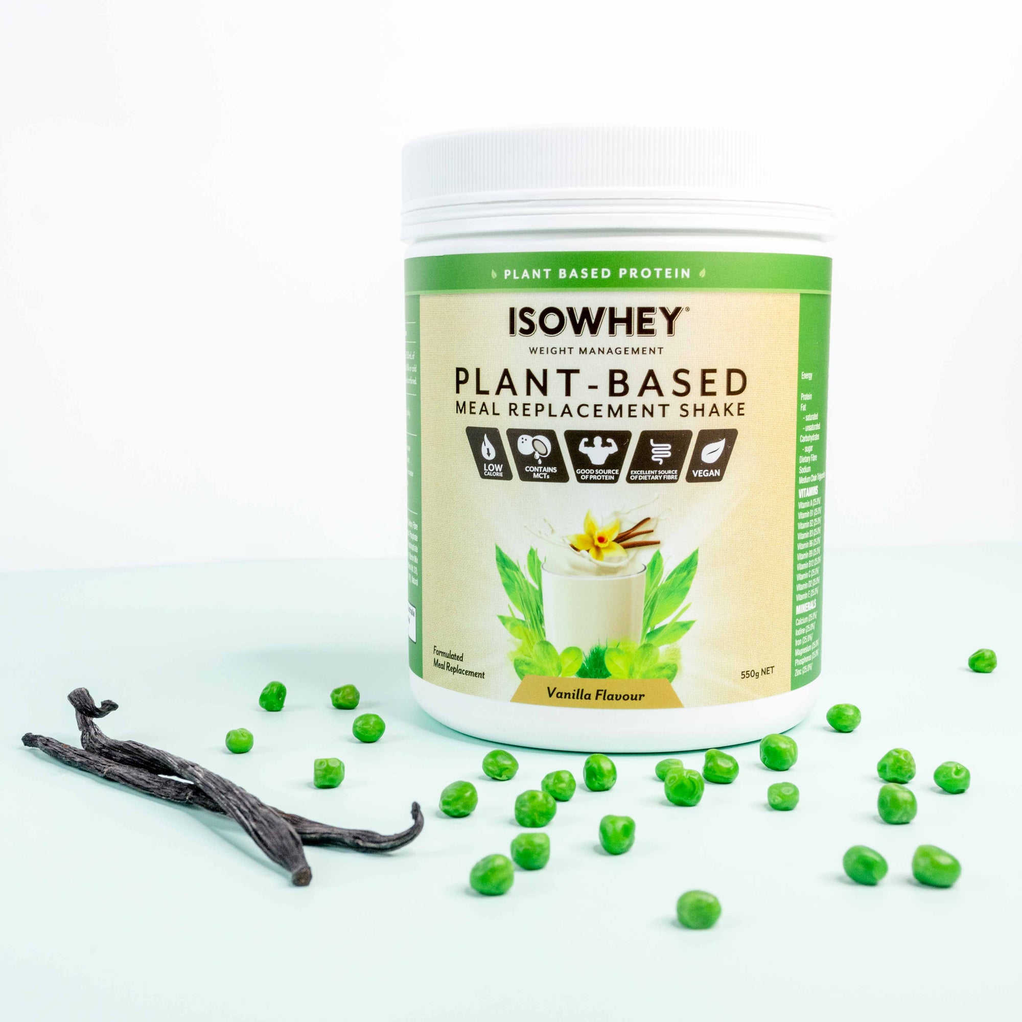 IsoWhey Plant-Based Meal Replacement Shake Vanilla 550g