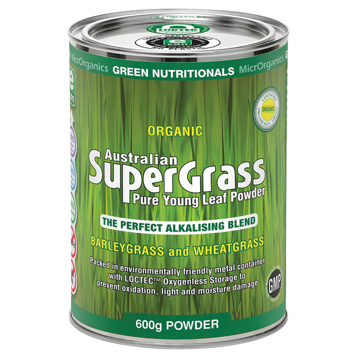 MicrOrganics Green Nutritionals Australian Supergrass Powder 600g