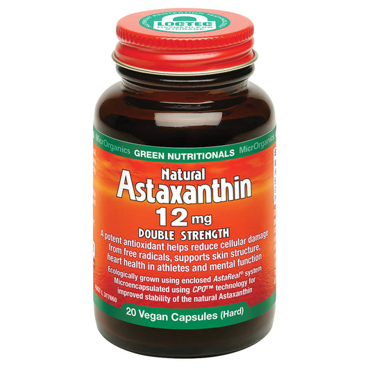 MicrOrganics Green Nutritionals Natural Astaxanthin 12mg 20 Capsules