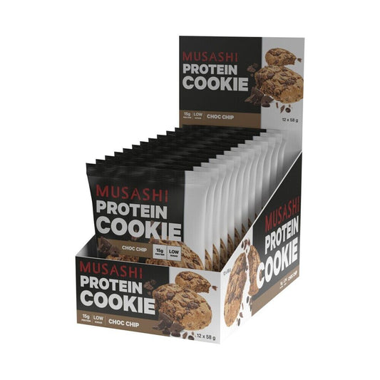 MUSASHI Protein cookie chocolate chip 58g x 12 Cookies