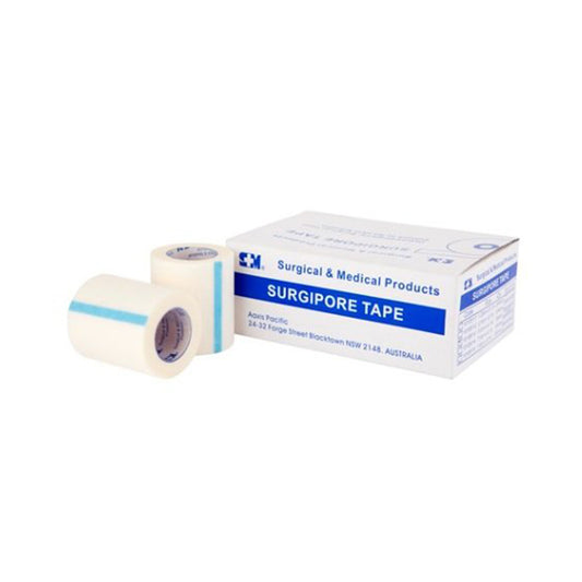 Aaxis surgipore Hypoallergenic paper tape 2.5cmx9.1M Box 12