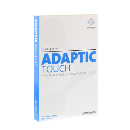 ADAPTIC TOUCH SILICONE DRESSING 5CM X 7.6CM BOX 10
