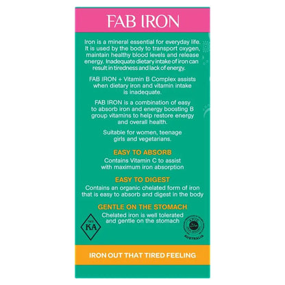 Fab Iron + Vitamin B Complex 60 Tablets
