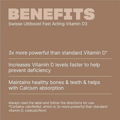 Swisse Ultiboost Fast Acting Vitamin D3 90 Tablets