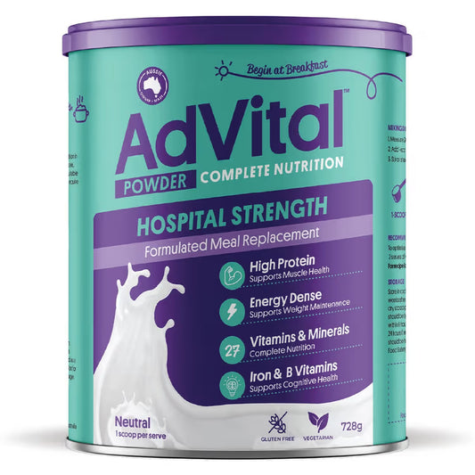 Advital Hospital Strength Meal Replacement Neutral Powder 728g