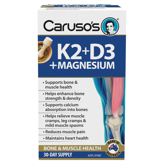Caruso’s K2 + D3 + Magnesium 30-Day Supply