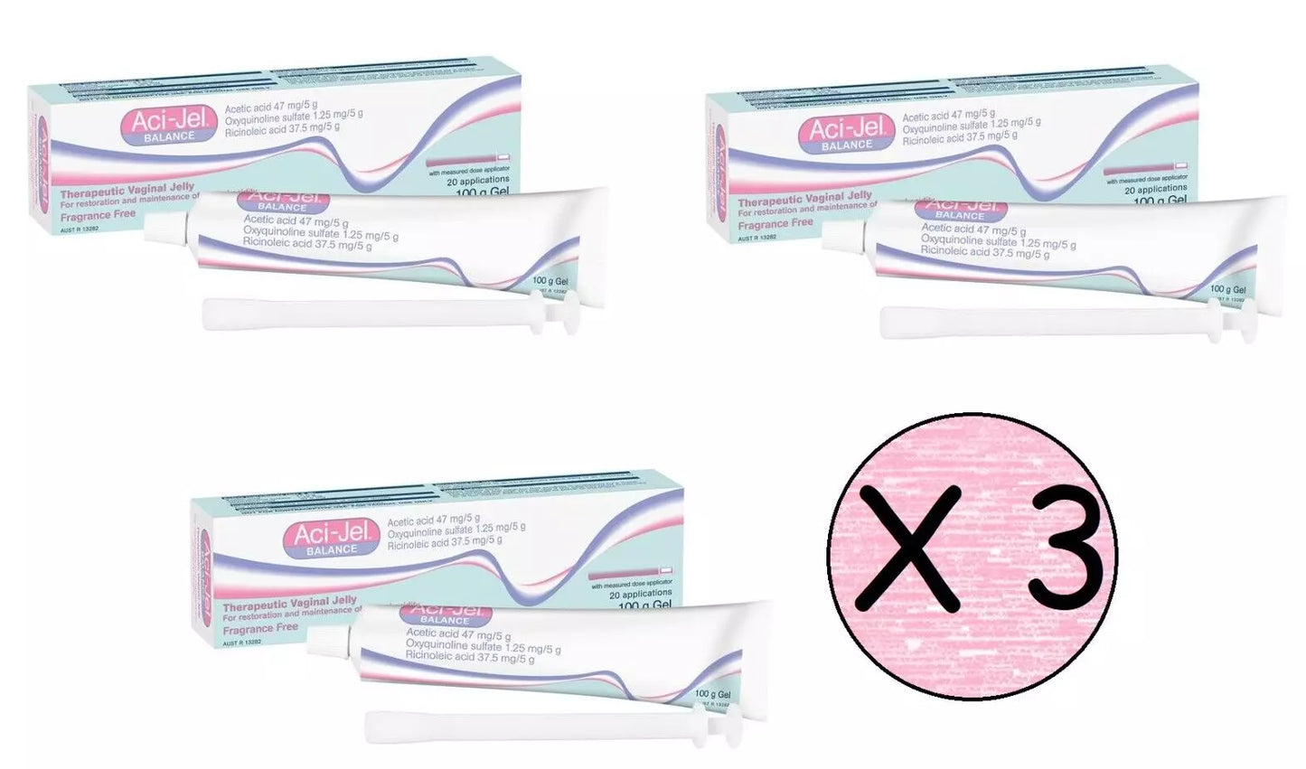3 X Aci-Jel Balance Vaginal Jelly 100g