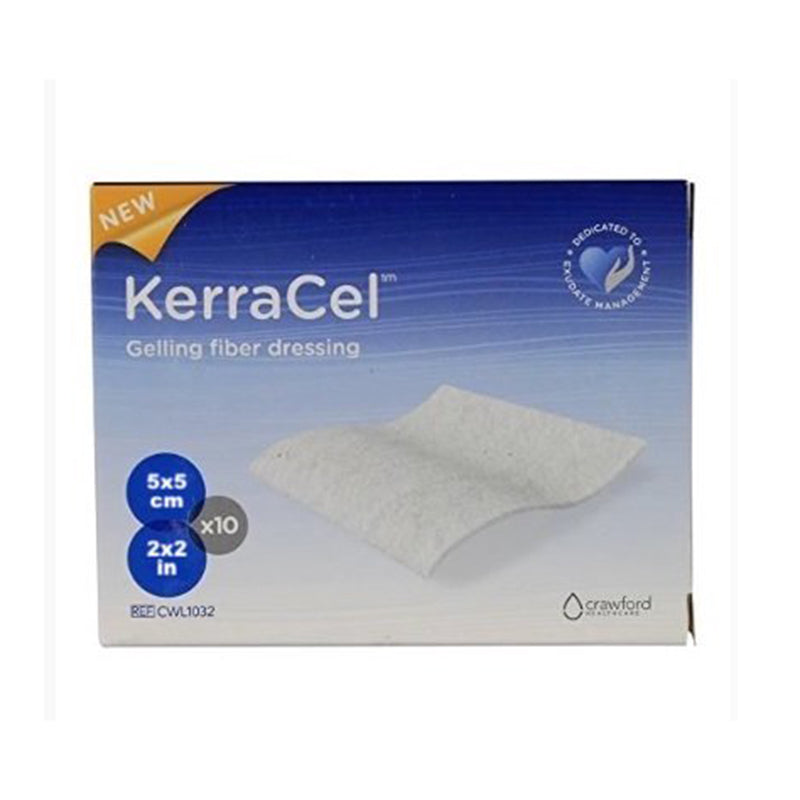 KERRACEL GEL FIBER DRESSING 5CM X 5CM BOX 10