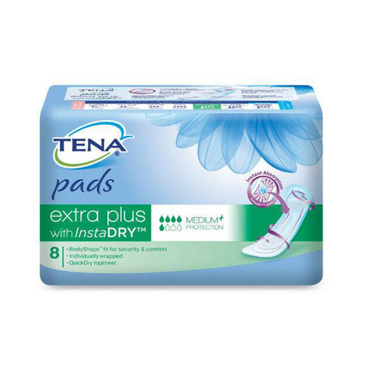 Tena pads insta dry long length Pkt 8