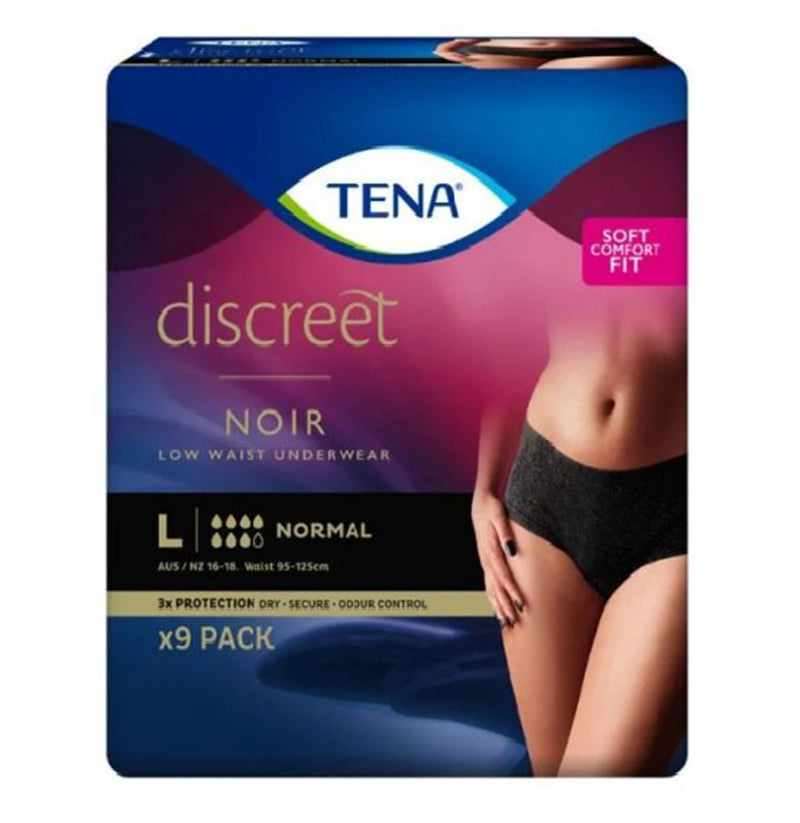 Tena pants women discreet Large Black , Pkt 9