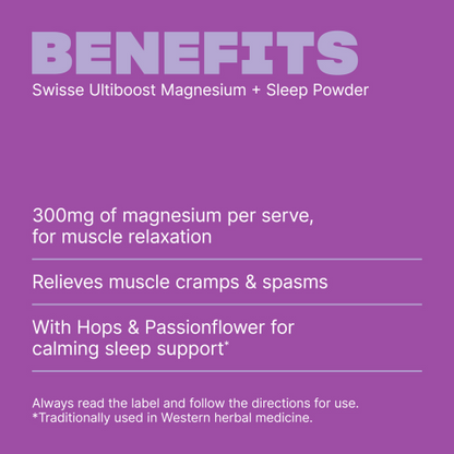 Swisse Ultiboost Magnesium + Sleep Powder Lemon & Honey 180g