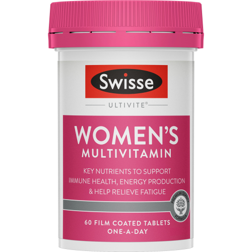 Swisse Women's Ultivite Multivitamin 60 Tablets Womens Health Stamina & Vitality