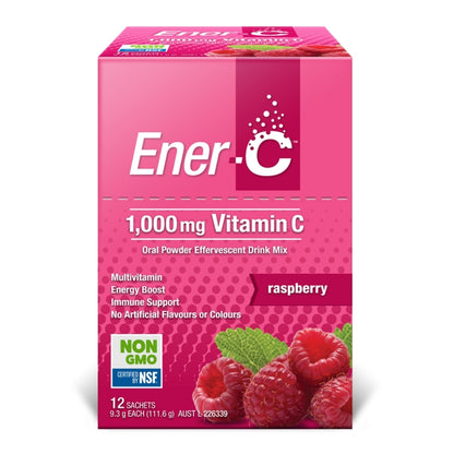 Ener-C Raspberry 12 Sachets – Multivitamin Drink Mix
