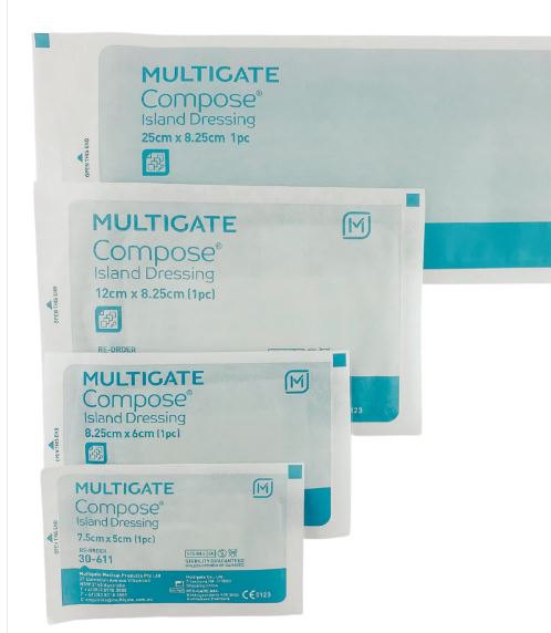 Multigate Compose Dressing 7.5Cmx5Cm Box 50