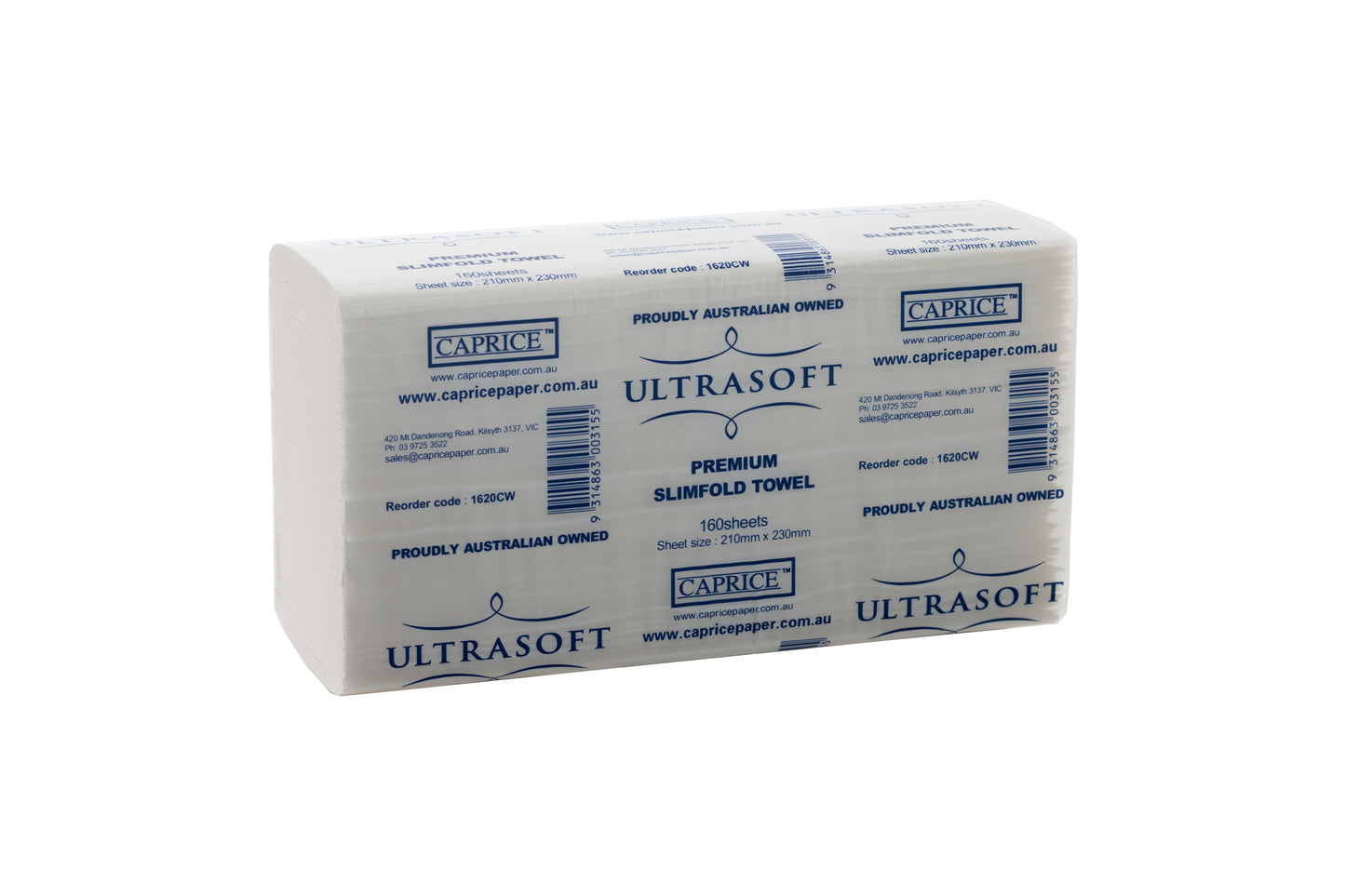 Ultrasoft Slimfold Interleaved Towel 23Cmx21Cm Ctn 20
