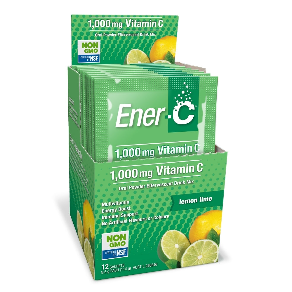 Ener-C Lemon Lime 12 Sachets – Multivitamin Drink Mix "EXP 06/25"