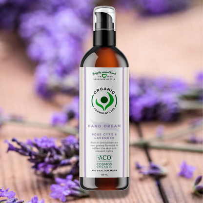 Organic Formulations Rose Otto & Lavender Hand Cream 125ml