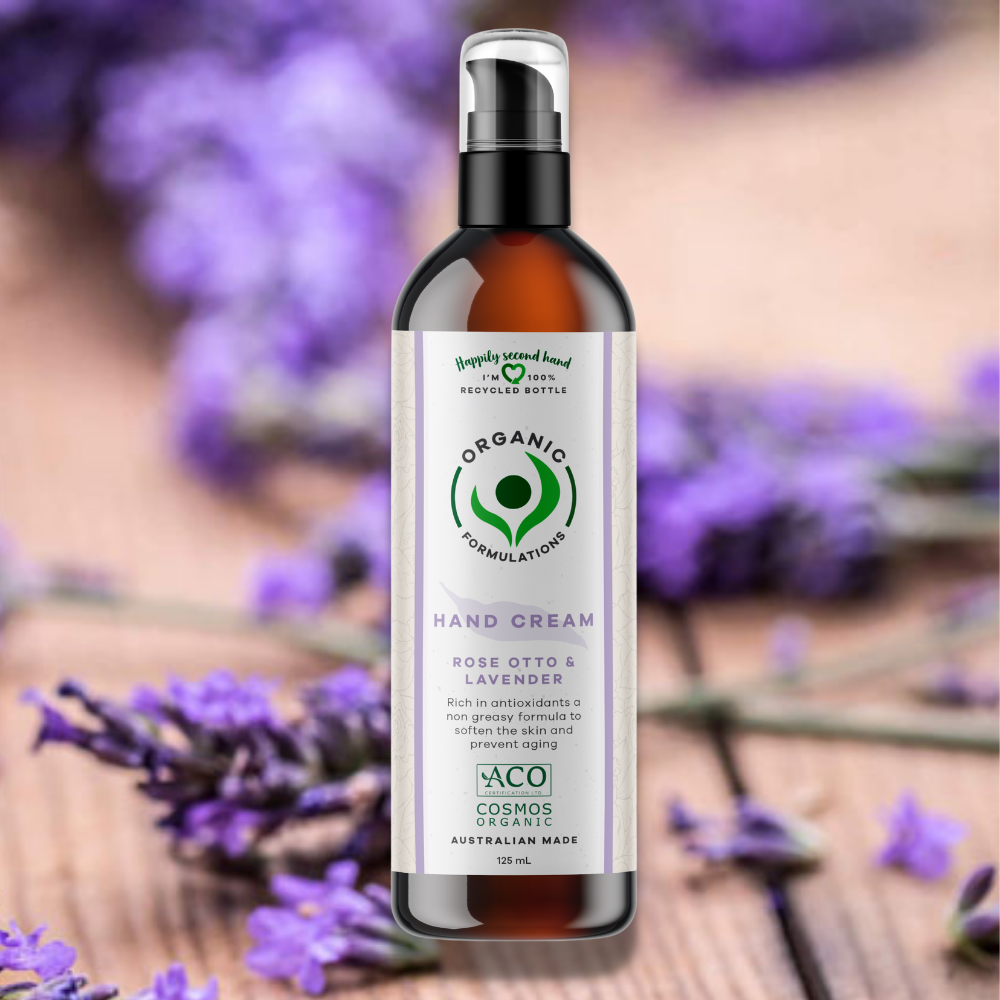 Organic Formulations Rose Otto & Lavender Hand Cream 125ml