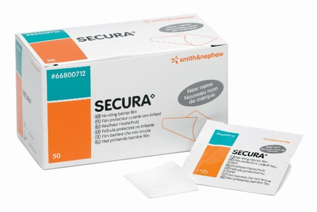 Secura No-Sting Barrier Film 1Ml Swab Box 50