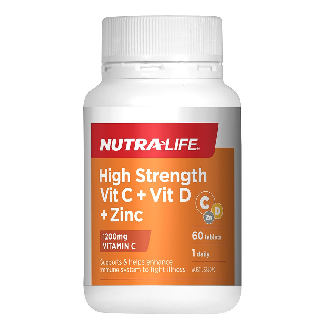 Nutralife High Strength Vitamin C + D + Zinc